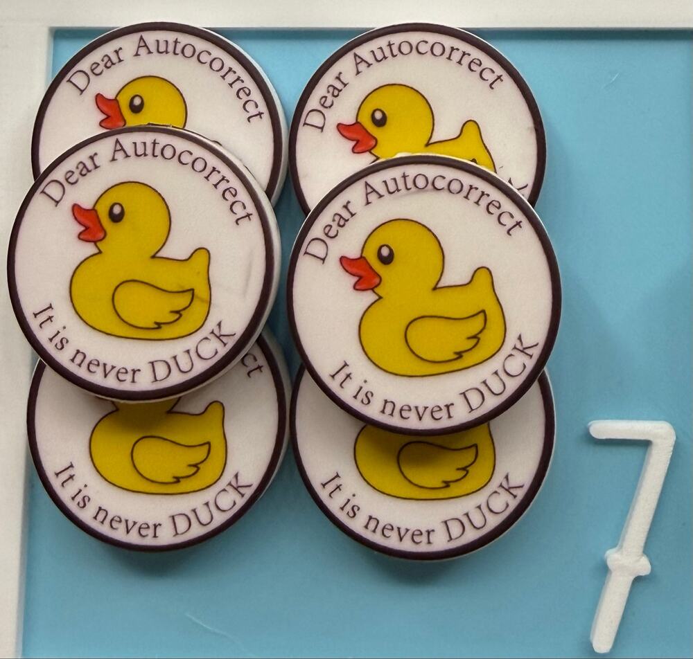 Set of 6 Funny Duck Silicone Locals for Pens Keychains Crafts snarky